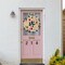 16 Inch Summer Wreath for Front Door, Artificial Summer Floral Wreath with Pink Flowers